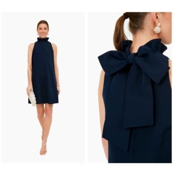 Tuckernuck | NEW Navy Blythe Ruffle Collar Mini Dress Size XS